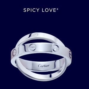 Cartier Spicy Love Ring in 18k White Gold with 6 Diamonds